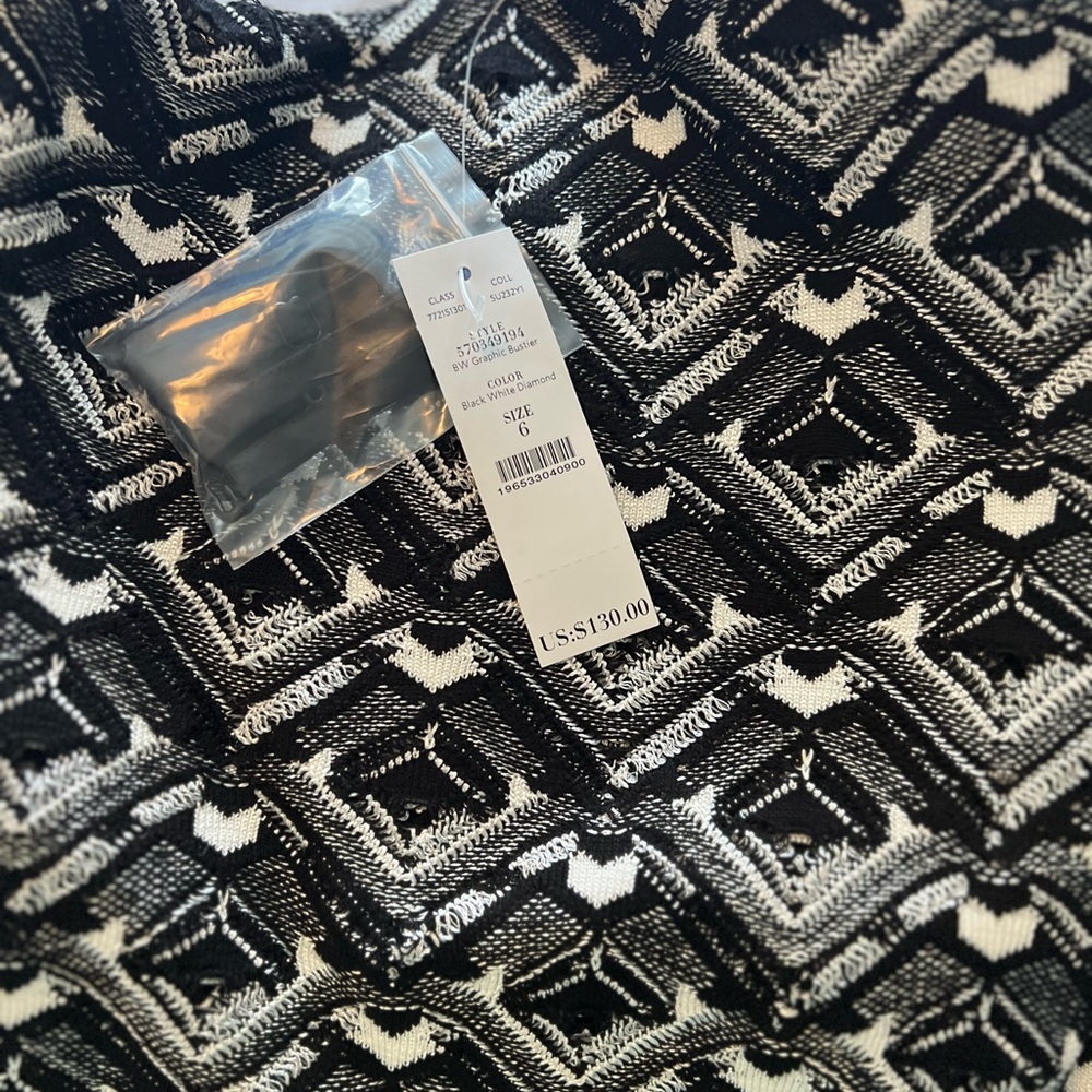 Stylish Black and White Crop Top